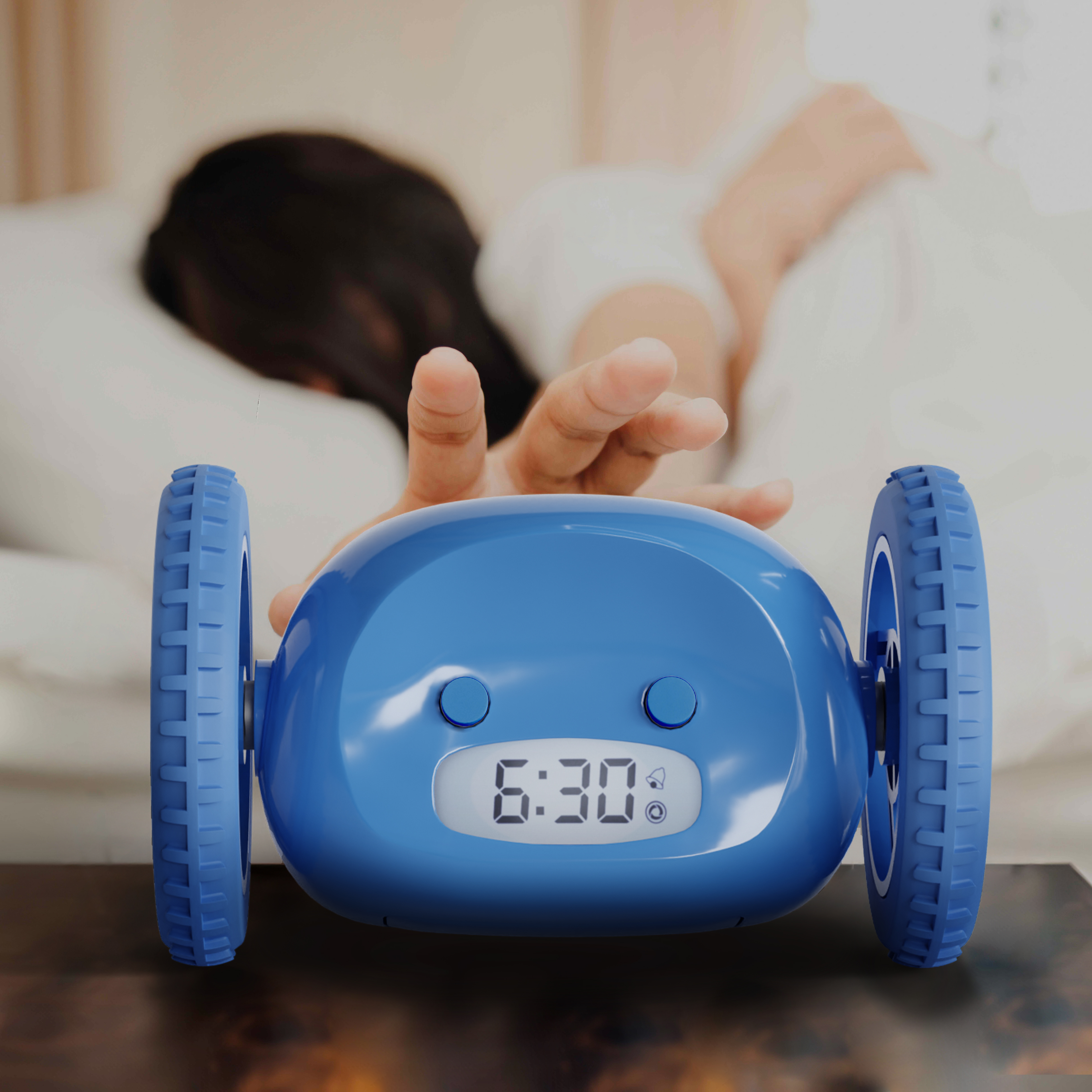 Clocky Alarm Clock on Wheels (Original) |Extra Loud for Heavy Sleeper ...